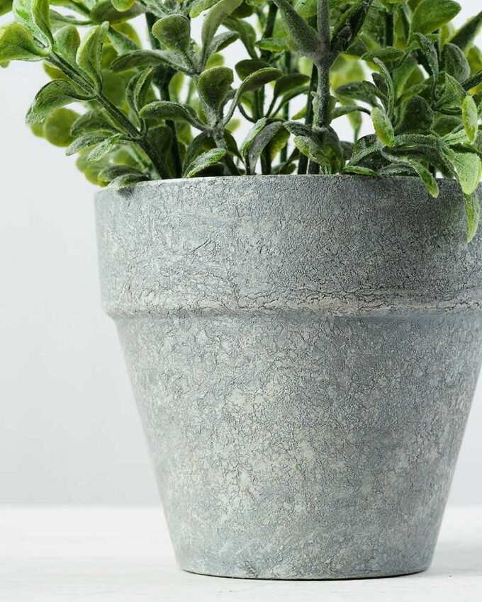 23cm Aglaia Odorata Leaves Silk Flower  in Paper Pulp pot