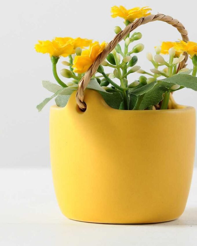 10cm Aglaia Odorata Silk Flower  in Ceramic pot 3 10cm Aglaia Odorata Silk Flower  in Ceramic pot