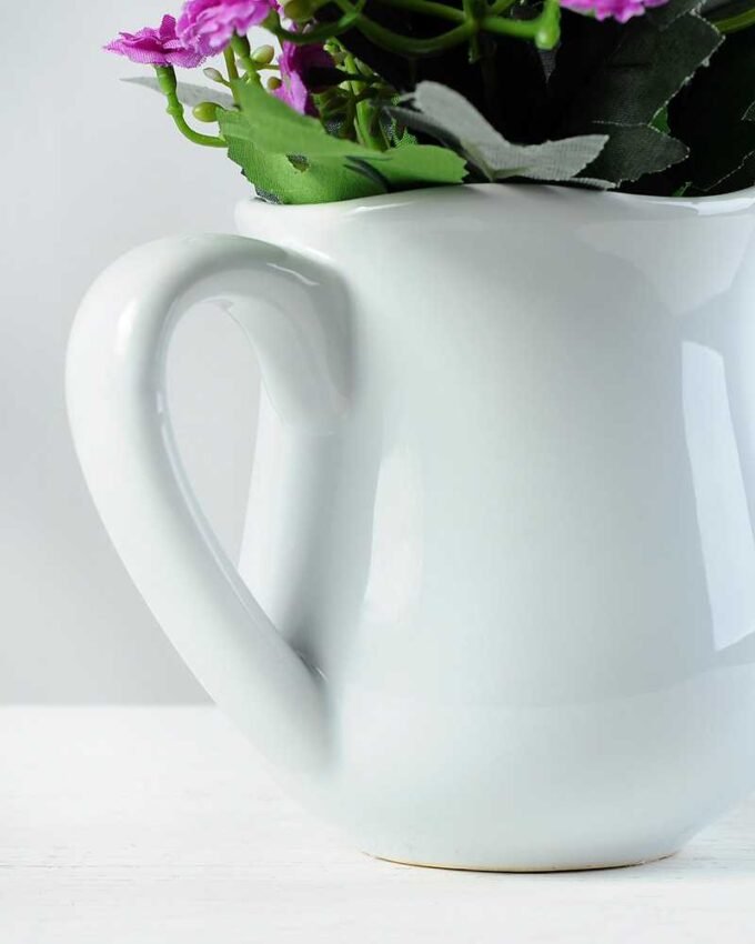 11cm Aglaia Odorata Silk Flower  in Metal Watering Can 4 11cm Aglaia Odorata Silk Flower  in Metal Watering Can