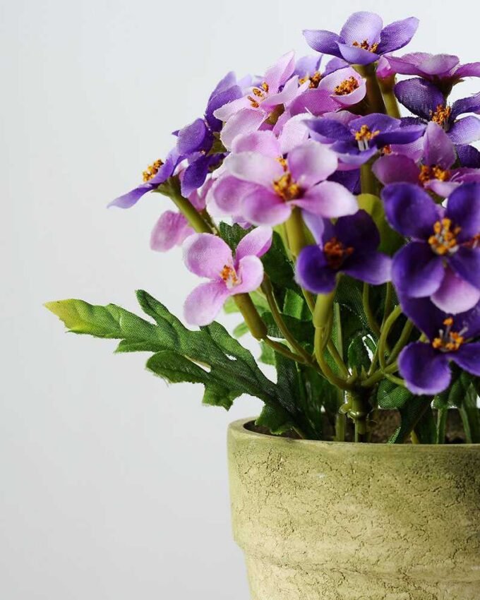 15cm Azalea Silk Flower  in Paper pulp pot