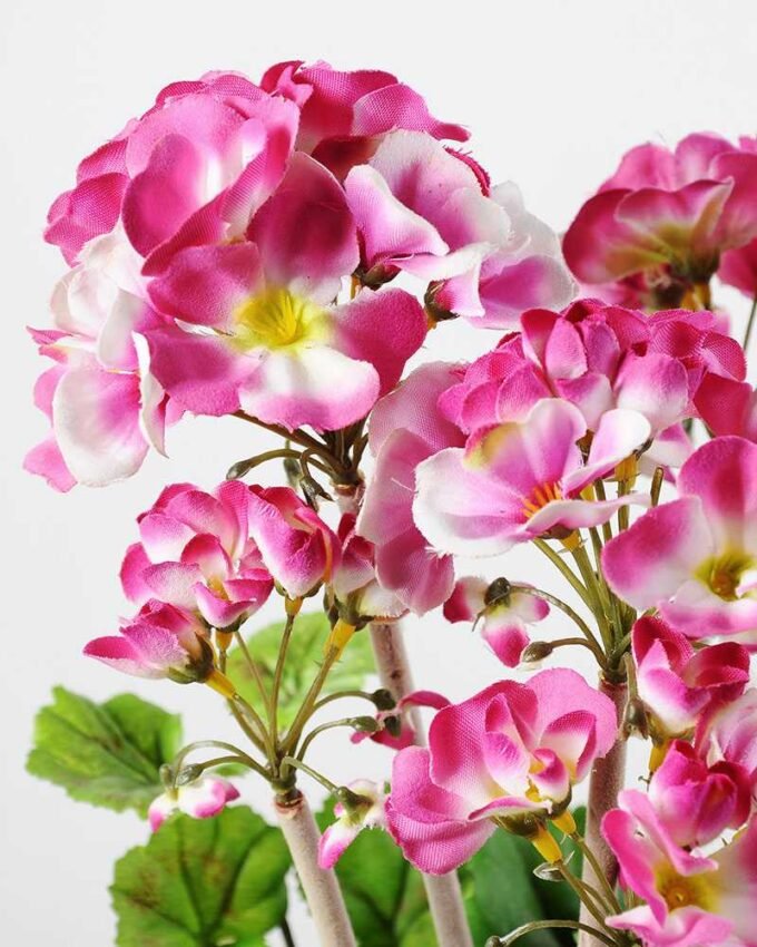 40cm Begonia Silk Flower  in Plastic pot 2 40cm Begonia Silk Flower  in Plastic pot
