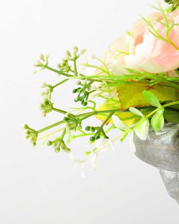 20cm Camellia Silk Flower  in Paper Pulp pot