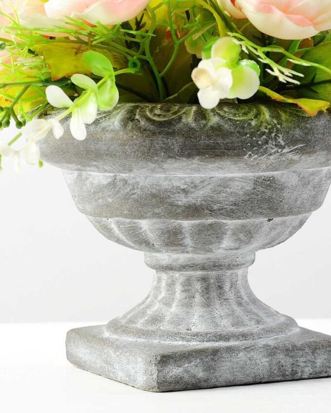 20cm Camellia Silk Flower  in Paper Pulp pot