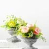 20cm Camellia Silk Flower  in Paper Pulp pot