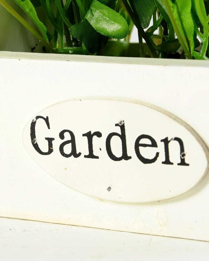 19cm Chrysanthemum Mums Silk Flower in Wood Planter 2 19cm Chrysanthemum Mums Silk Flower in Wood Planter