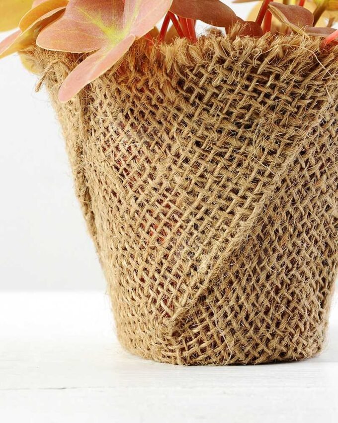 16cm Clover Artificial Plant  in Burlap wrap 4 16cm Clover Artificial Plant  in Burlap wrap