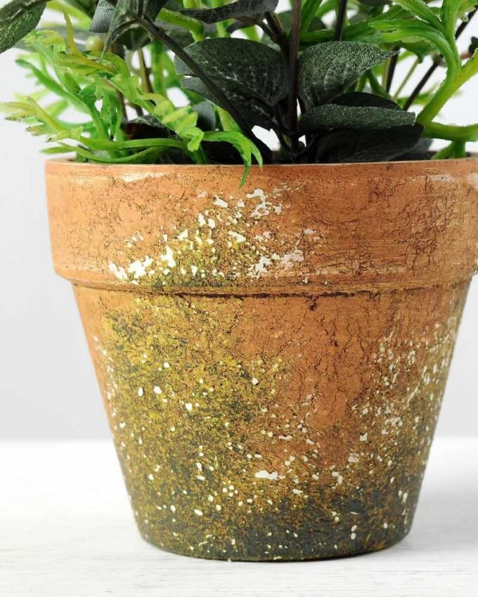 20cm Coreopsis Silk Flower  in Paper Pulp pot