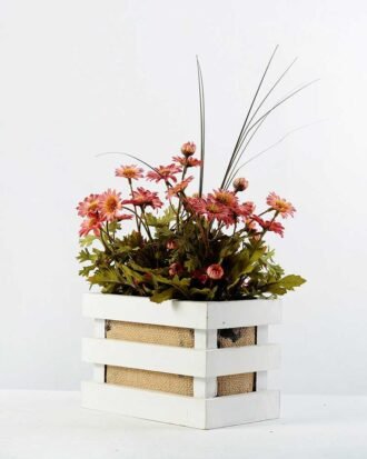 22cm Daisy With Wood Planter Silk Flower Arrangement Potted Flowers&Plants YeahFlower is one of Chinese leading OEM manufacturers and exporters , supplying the silk flowers, wholesale artificial trees 22cm Daisy With Wood Planter Silk Flower Arrangement