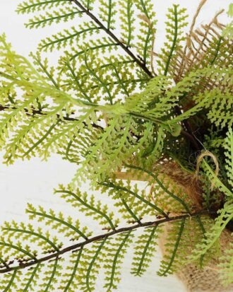 15cm Davallia Artificial Plant  in Burlap wrap Potted Flowers&Plants YeahFlower is one of Chinese leading OEM manufacturers and exporters , supplying the silk flowers, wholesale artificial trees 15cm Davallia Artificial Plant  in Burlap wrap