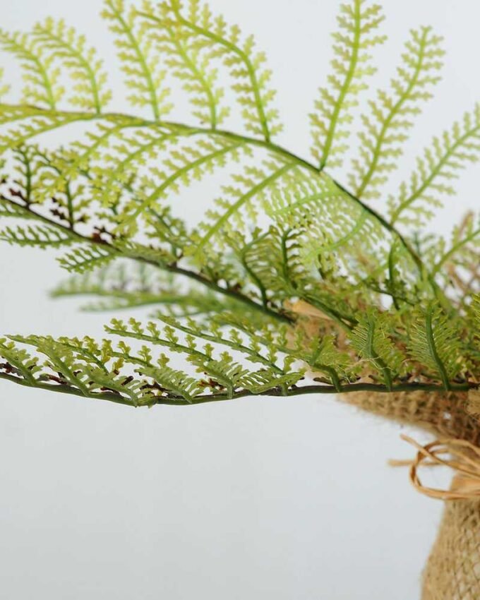 15cm Davallia Artificial Plant  in Burlap wrap 3 15cm Davallia Artificial Plant  in Burlap wrap