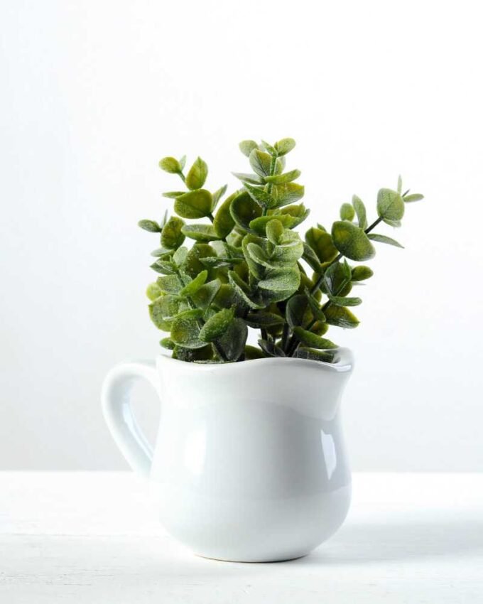 15cm Eucalyptus Artificial Plant  in Ceramic pot 1 15cm Eucalyptus Artificial Plant  in Ceramic pot