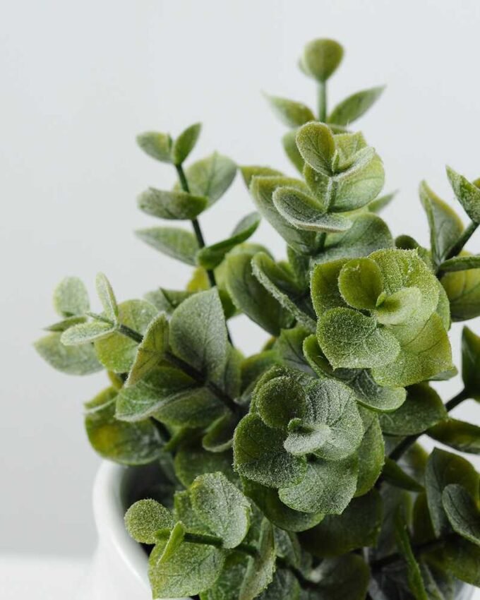 15cm Eucalyptus Artificial Plant  in Ceramic pot 2 15cm Eucalyptus Artificial Plant  in Ceramic pot
