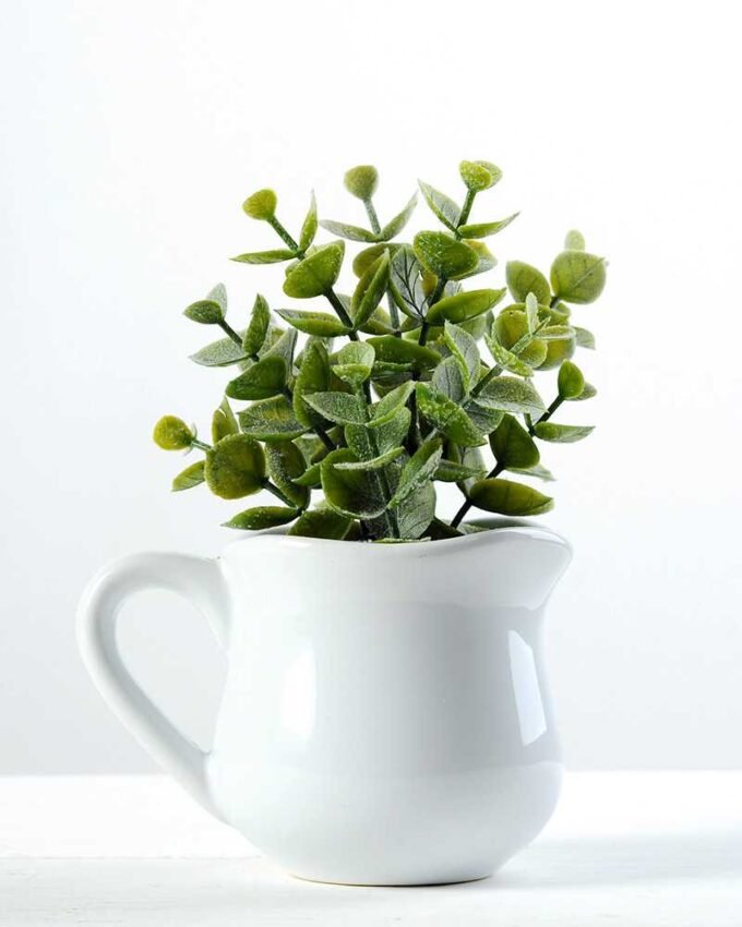 15cm Eucalyptus Artificial Plant  in Ceramic pot 3 15cm Eucalyptus Artificial Plant  in Ceramic pot