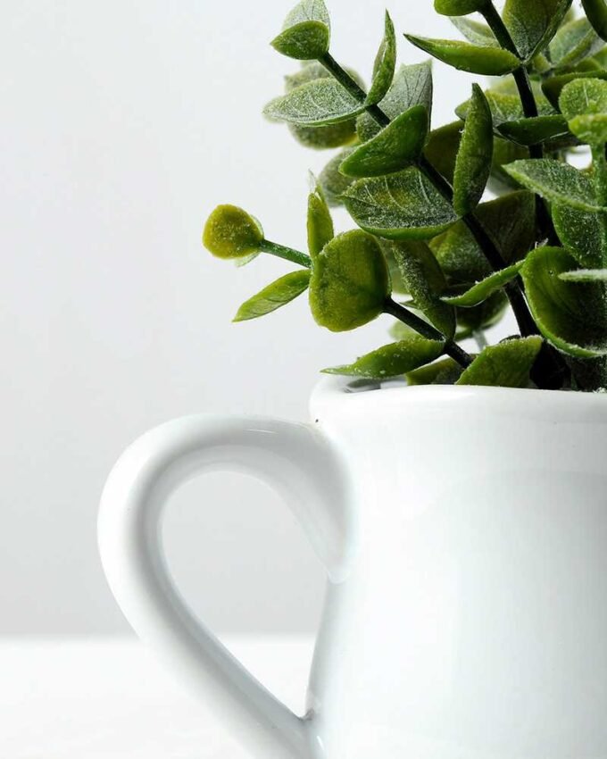 15cm Eucalyptus Artificial Plant  in Ceramic pot 4 15cm Eucalyptus Artificial Plant  in Ceramic pot