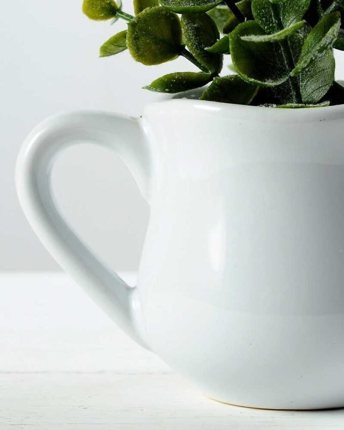 15cm Eucalyptus Artificial Plant  in Ceramic pot 5 15cm Eucalyptus Artificial Plant  in Ceramic pot
