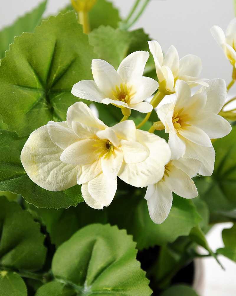 25cm Geranium Silk Flower in Paper Pulp pot Silk Flowers Factory