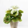 21cm Geranium Silk Flower  in Paper Pulp pot