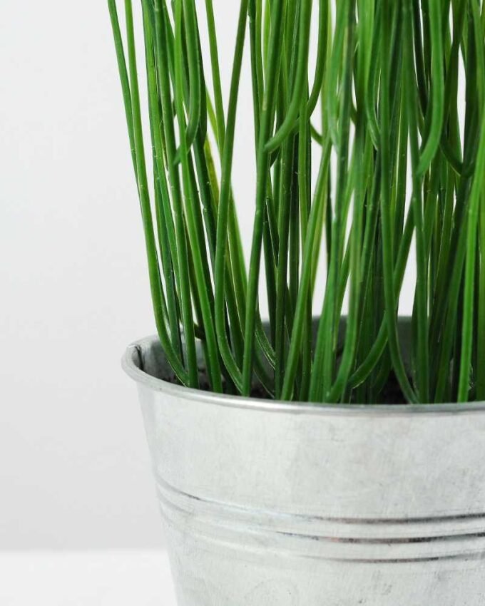 30cm Grass Artificial Plant in Metal Pot 3 30cm Grass Artificial Plant in Metal Pot