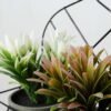 28cm Grass Artificial Plant  in Paper Pulp pot in Metal Frame