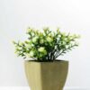 15cm Gypsophila Silk Flower  in Paper Pulp pot