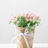 15cm Gypsophila Silk Flower  in Burlap wrap 1 15cm Gypsophila Silk Flower  in Burlap wrap