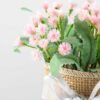 15cm Gypsophila Silk Flower  in Burlap wrap 2 15cm Gypsophila Silk Flower  in Burlap wrap