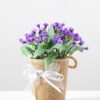 15cm Gypsophila Silk Flower  in Burlap wrap 3 15cm Gypsophila Silk Flower  in Burlap wrap