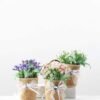15cm Gypsophila Silk Flower  in Burlap wrap 5 15cm Gypsophila Silk Flower  in Burlap wrap