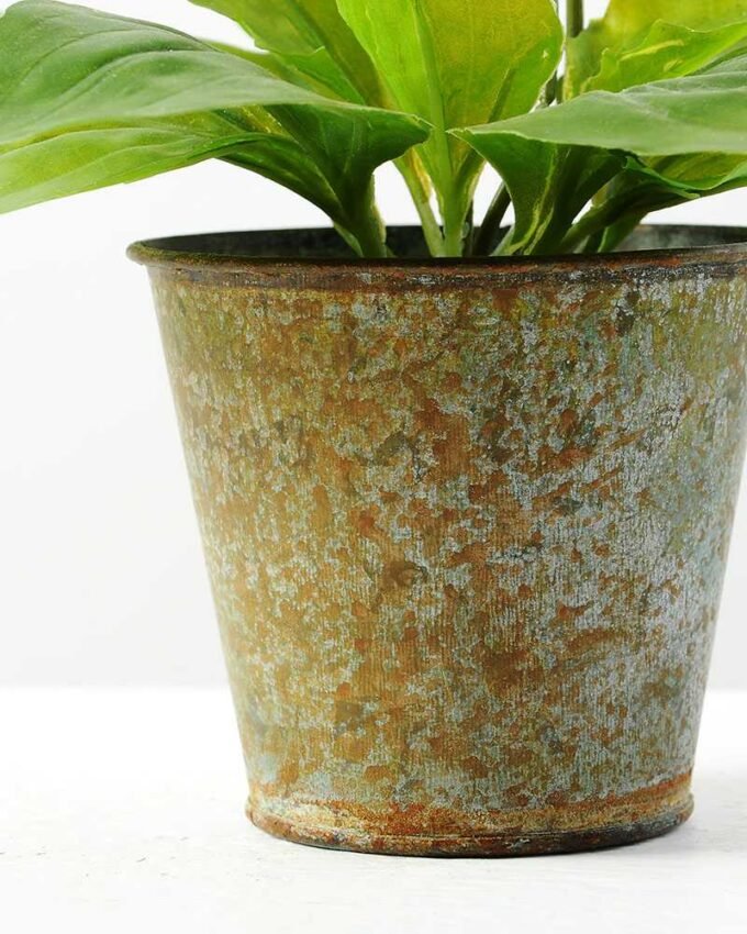 24cm Herba Plantaginis Artificial Plant  in Metal Pot