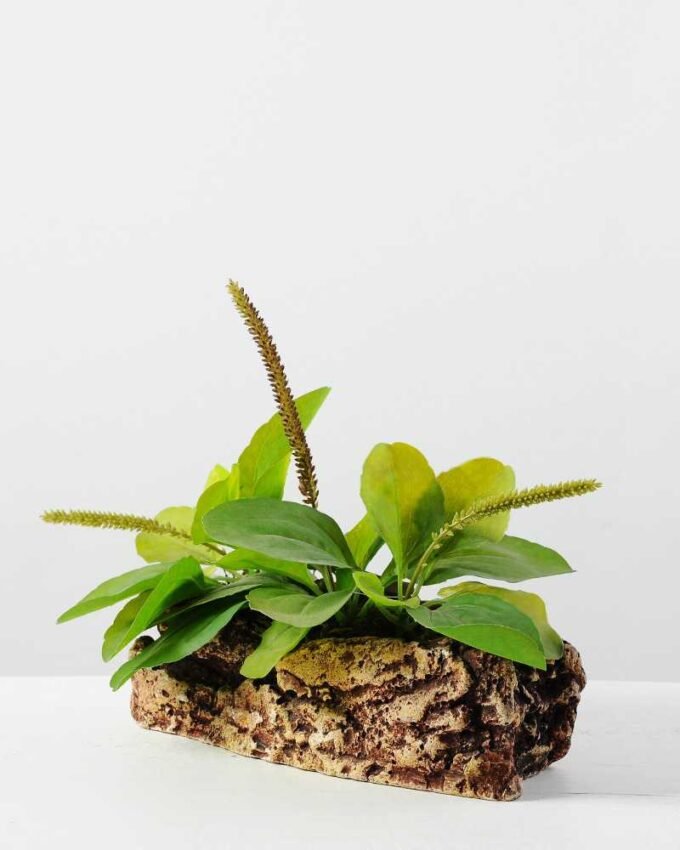 22cm Herba Plantaginis Artificial Plant  in Paper Pulp pot
