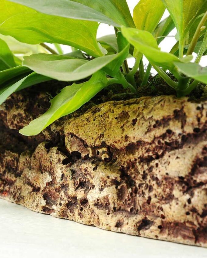 22cm Herba Plantaginis Artificial Plant  in Paper Pulp pot