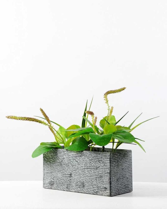 27cm Herba Plantaginis Artificial Plant in Paper Pulp pot 1 27cm Herba Plantaginis Artificial Plant in Paper Pulp pot