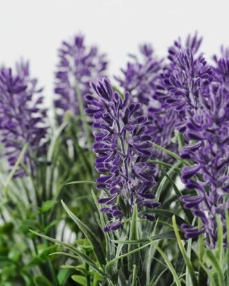 22cm Lavender Silk Flower  in Wood Planter Potted Flowers&Plants YeahFlower is one of Chinese leading OEM manufacturers and exporters , supplying the silk flowers, wholesale artificial trees 22cm Lavender Silk Flower  in Wood Planter