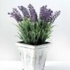 19cm Lavender Silk Flower  in Paper Pulp pot