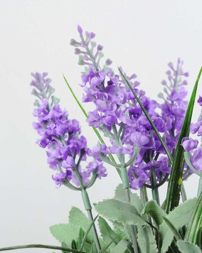 22cm Lavender Silk Flower  in Paper Pulp pot