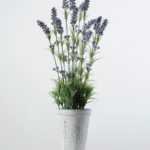 52cm Lavender Silk Flower  in Paper Pulp pot