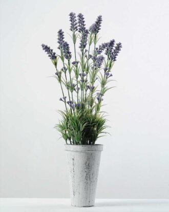 52cm Lavender Silk Flower  in Paper Pulp pot
