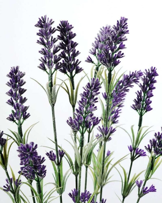 52cm Lavender Silk Flower in Paper Pulp pot 2 52cm Lavender Silk Flower in Paper Pulp pot