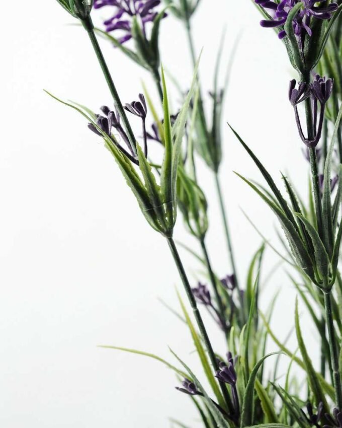 25 Heads Lavender Silk Flower in Paper Pulp pot 3 25 Heads Lavender Silk Flower in Paper Pulp pot