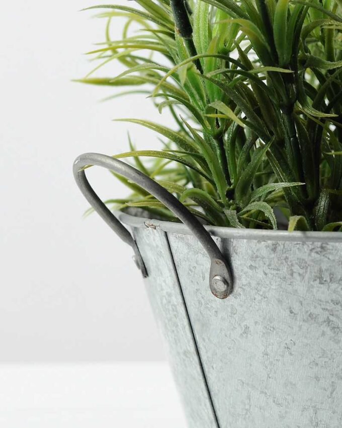 18 Head Lavender Silk Flower in Metal Pot 5 18 Head Lavender Silk Flower in Metal Pot