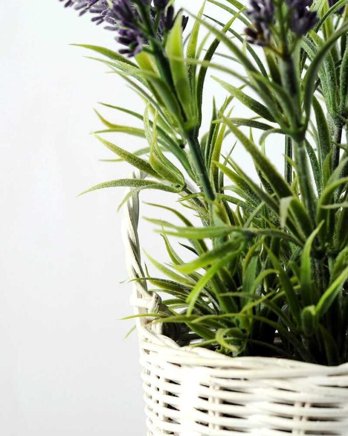 25cm Lavender Silk Flower  in Basket 5 25cm Lavender Silk Flower  in Basket