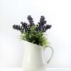 19cm Lavender Silk Flower  in Ceramic Jug