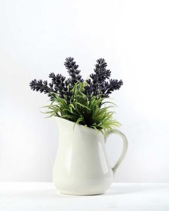 19cm Lavender Silk Flower  in Ceramic Jug Potted Flowers&Plants YeahFlower is one of Chinese leading OEM manufacturers and exporters , supplying the silk flowers, wholesale artificial trees 19cm Lavender Silk Flower  in Ceramic Jug