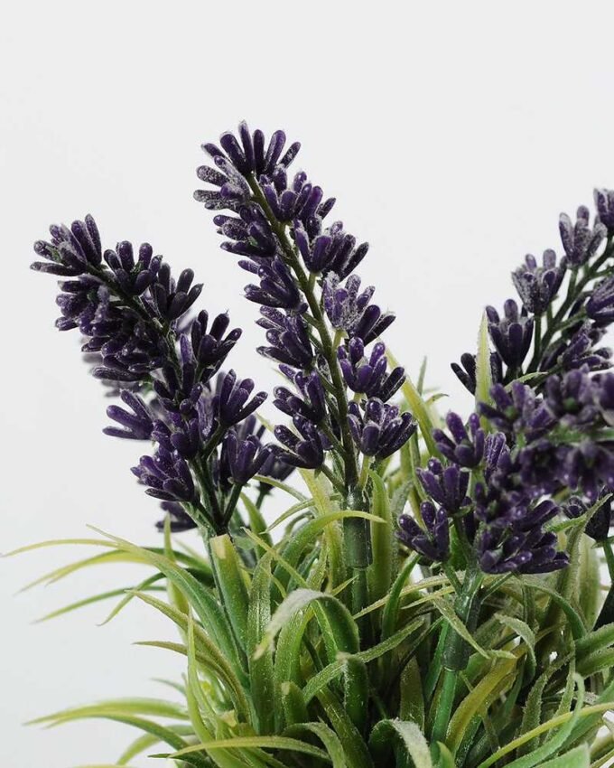 19cm Lavender Silk Flower  in Ceramic Jug