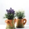 24cm Lavender Silk Flower  in Paper Pulp pot 5 24cm Lavender Silk Flower  in Paper Pulp pot