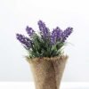 20cm Lavender Silk Flower  in Burlap wrap 1 20cm Lavender Silk Flower  in Burlap wrap