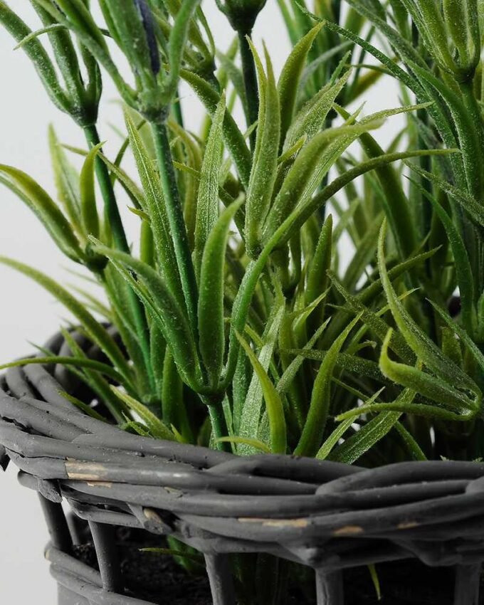 24cm Lavender Silk Flower  in Basket 3 24cm Lavender Silk Flower  in Basket