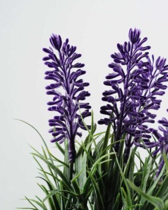 15cm Lavender Silk Flower  in Metal Pot