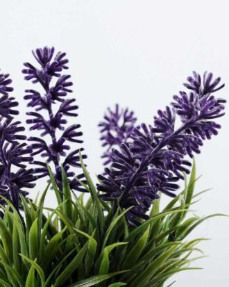 16cm Lavender Silk Flower  in Paper Pulp pot