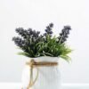 5 Heads Lavender Reality Silk Flower  in Ceramic pot 1 5 Heads Lavender Reality Silk Flower  in Ceramic pot